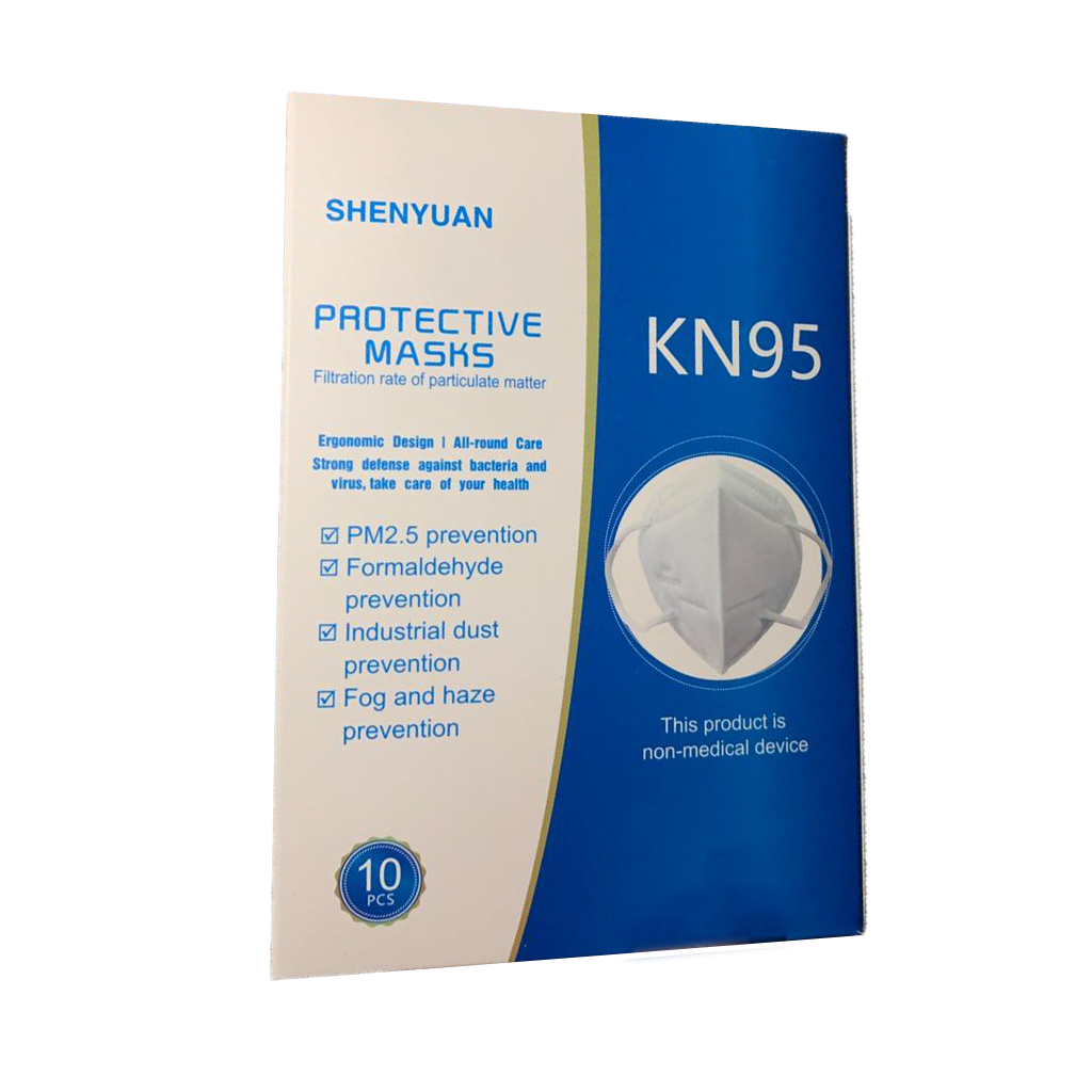 cubrebocas kn95 caja con 10 piezas